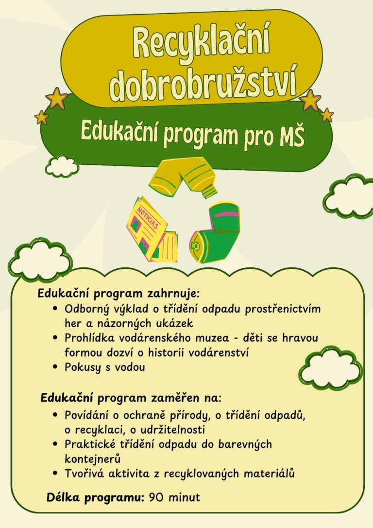 Leták: Recyklační dobrodružství – edukační program pro MŠ